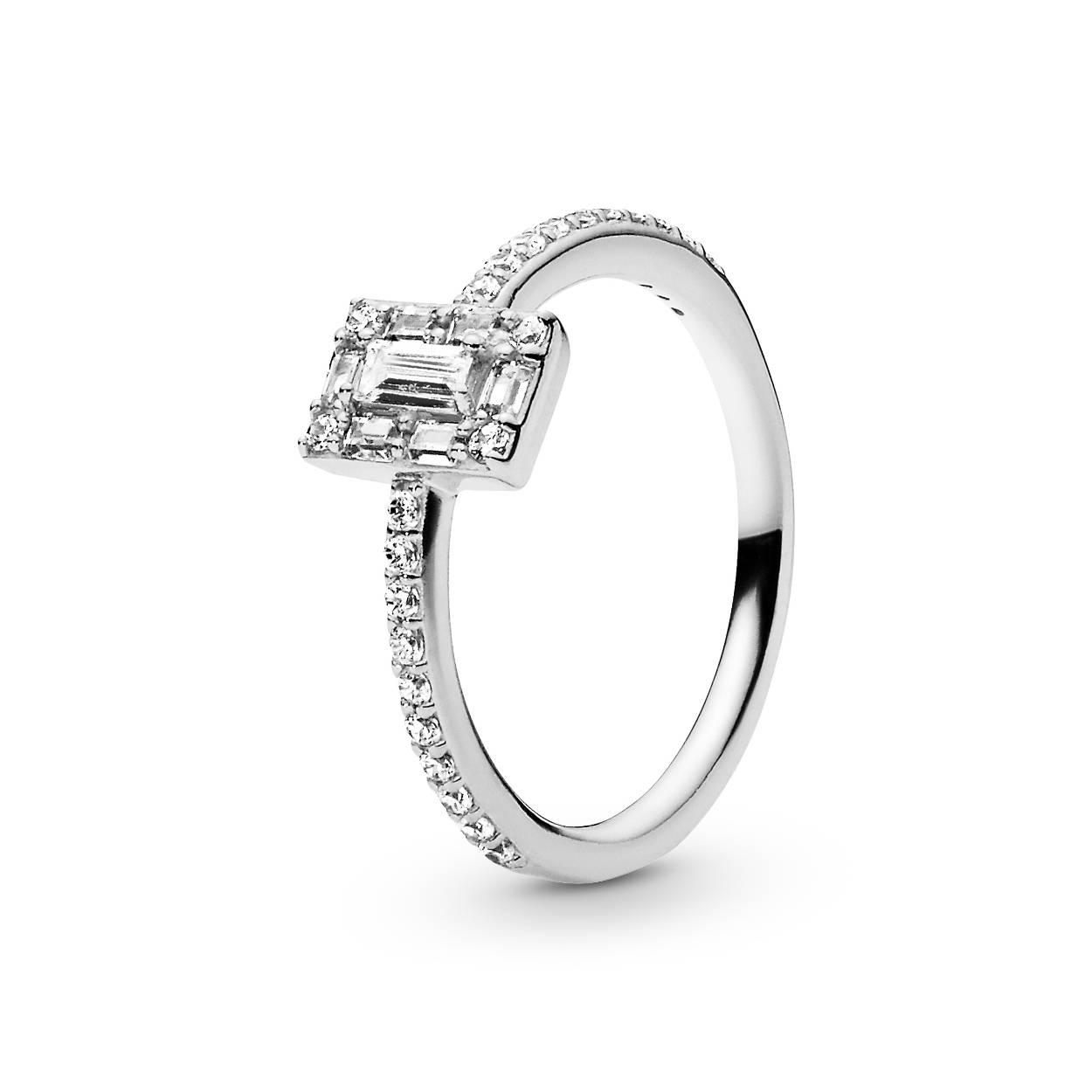 Pandora ring zilver ice cube - 197541CZ