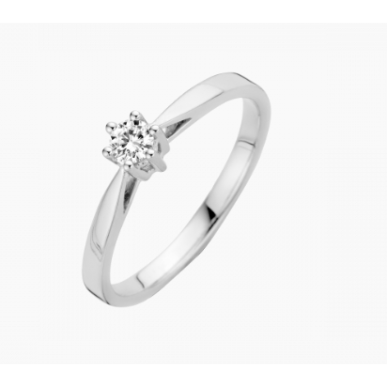Briljant ring man made briljant goud Classico 1x 0.10ct H/Si MM