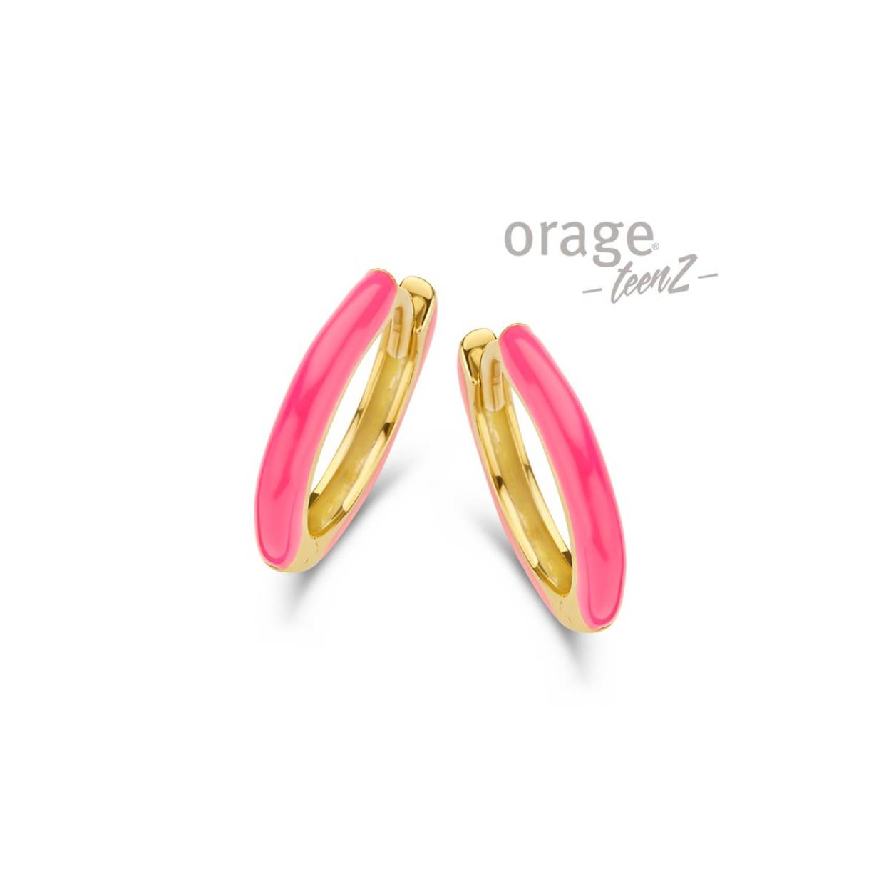 Orage Teenz creolen roze email
