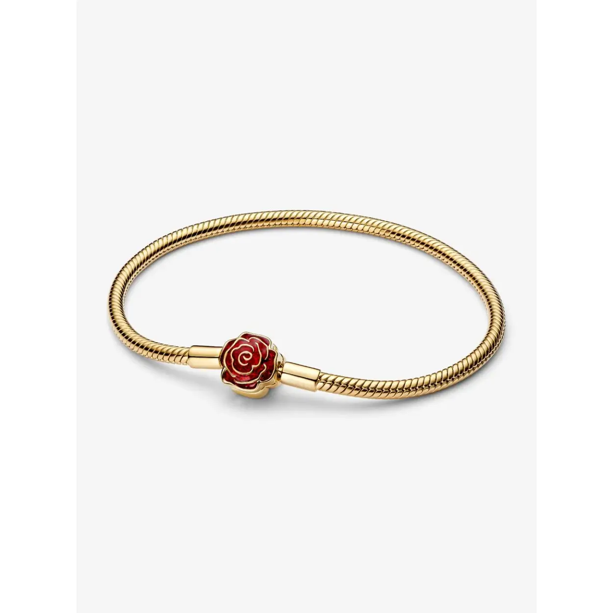 Slangenschakelarmband Disney Belle en het Beest betoverde roos