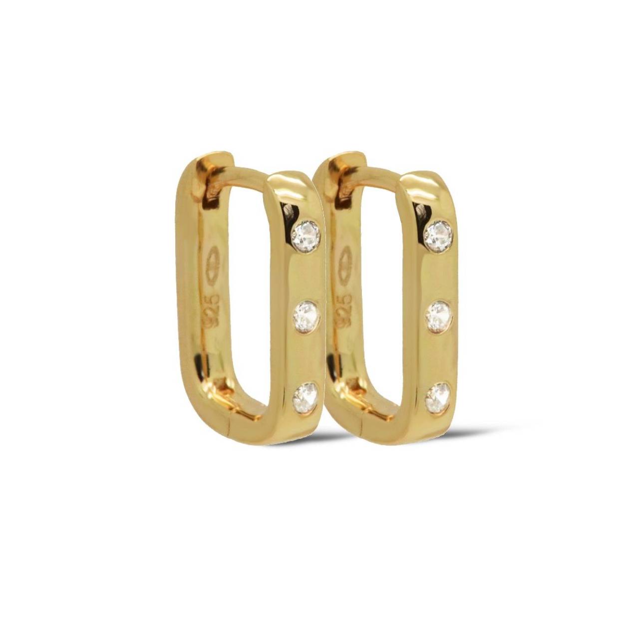 H445GP Karma oorringen MILA | zilver verguld