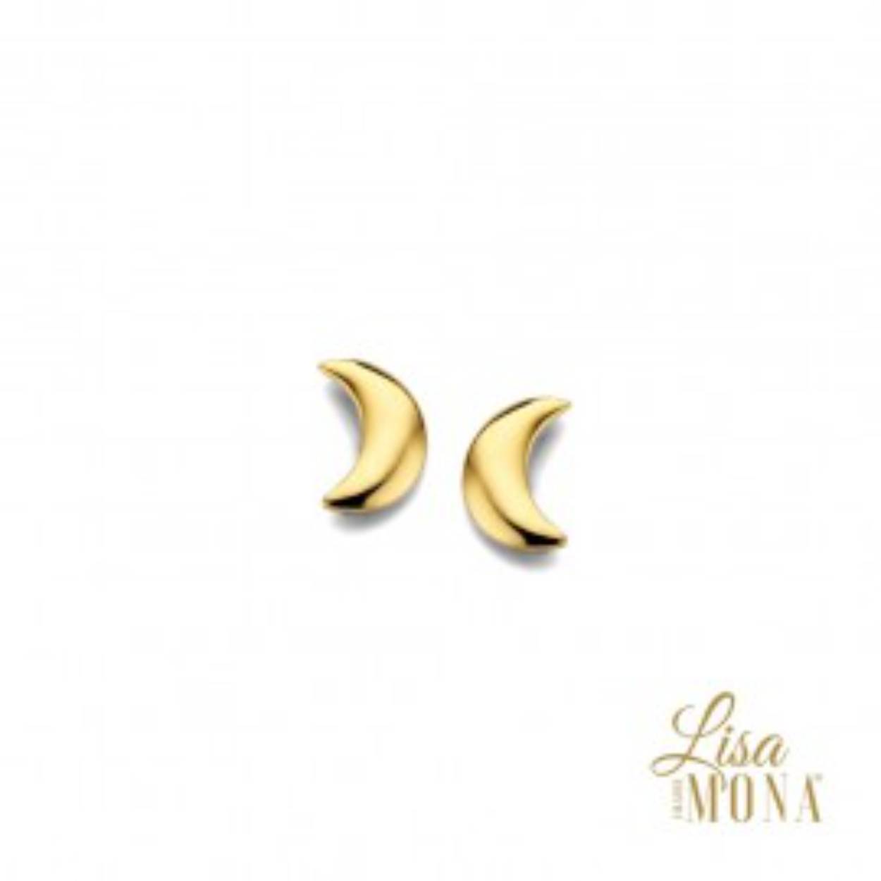 Lisa Mona Oorstekers goud 14k maantjes