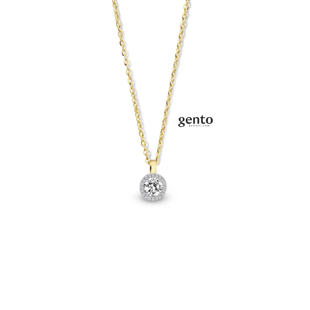 Ketting zilver bicolor gento jewels