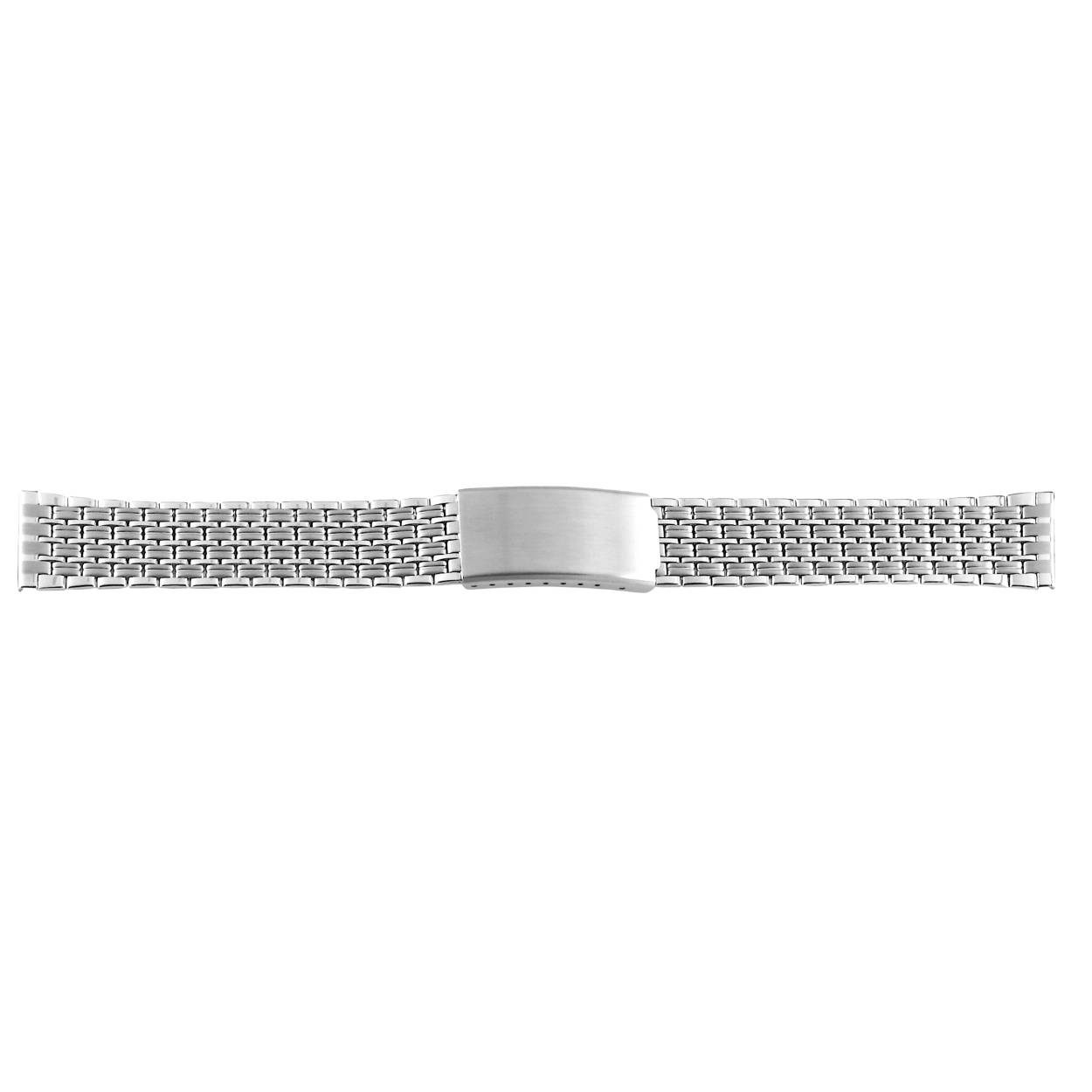Horlogeband edelstaal 18mm mat/poli