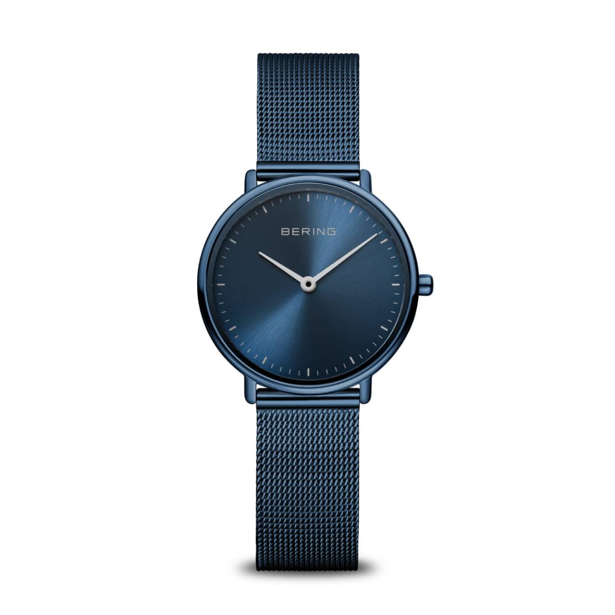Bering Klassiek ultraslank blauw monochroom horloge
