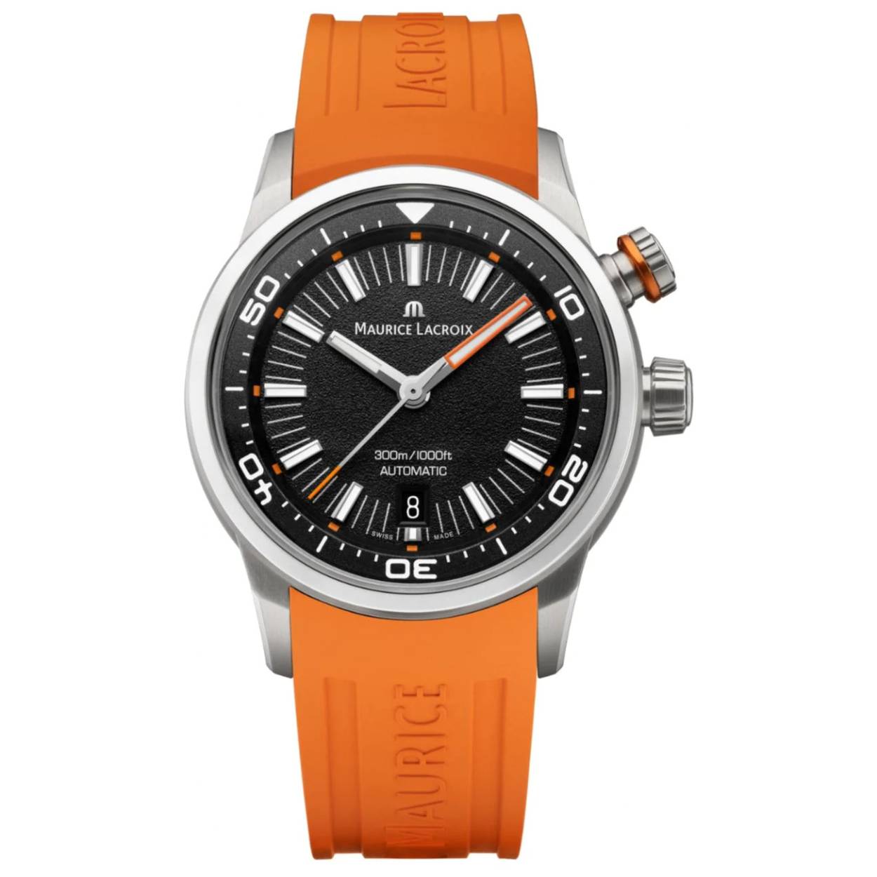 Dit is een horloge van het merk Maurice Lacroix.
De specificaties zijn als volgt:
Kastmaat: 42