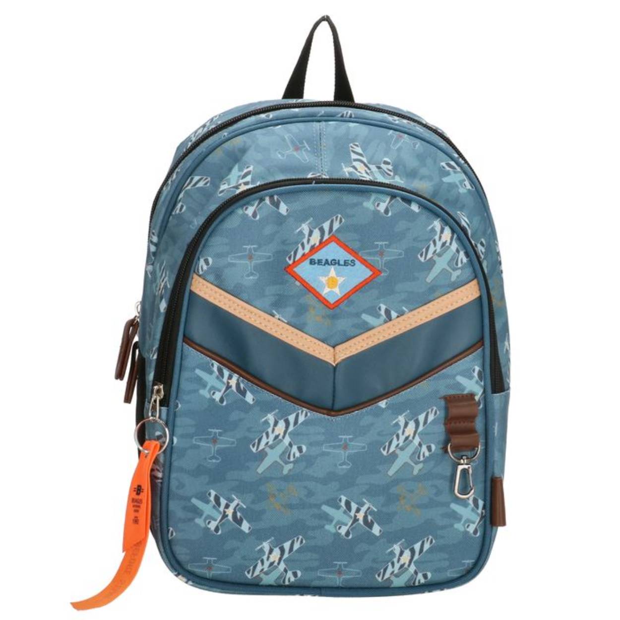 Beagles Originals Kids Adventures Rugzak tablet - 035 heeft een stoere vliegtuigprint en is ideaal voor kleine ontdekkingsreizigers. De rugzak heeft verstelbare schouderbanden en is voorzien van een handig tabletvak. De beste manier om hem te dragen is op de rug, zodat kinderen hun handen vrij hebben tijdens avonturen. Deze rugzak is perfect voor school, dagjes uit en reizen!