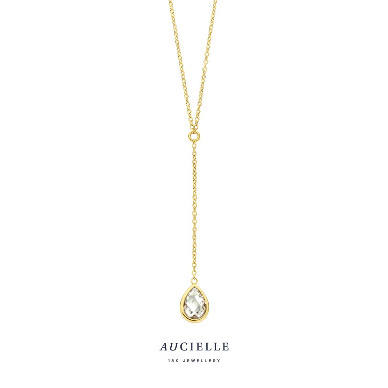 AuCielle Collier goud 18k Zirconia