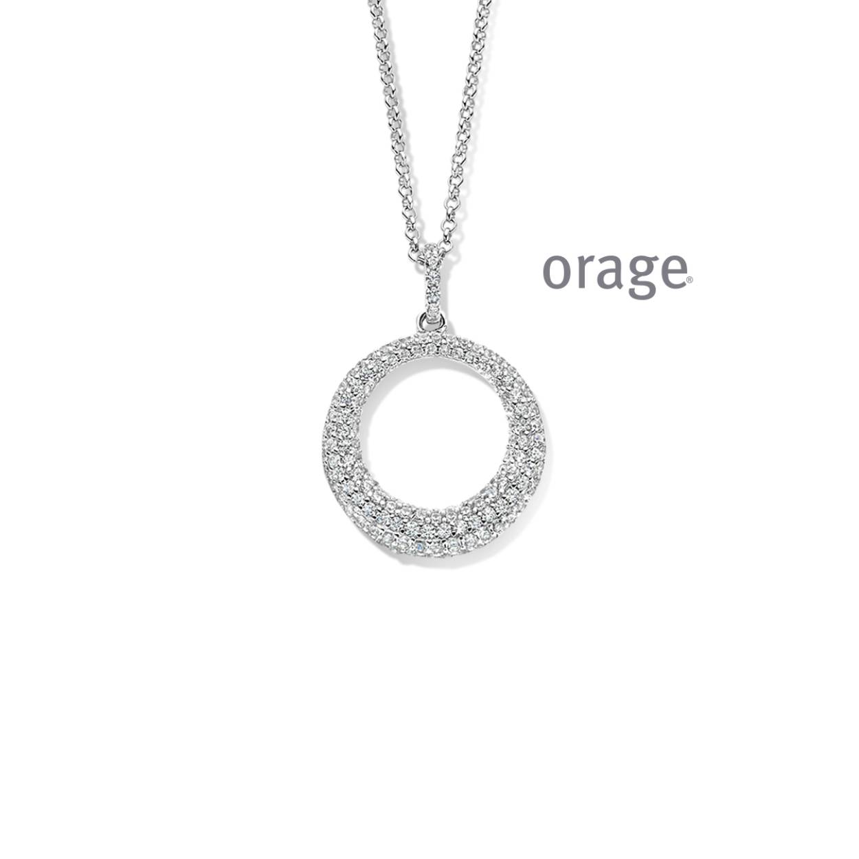 Zilveren collier met hanger van Orage