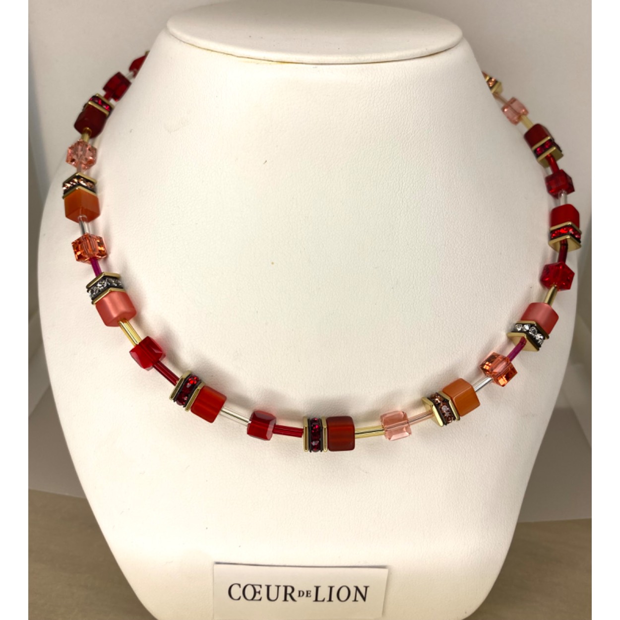 Coeur de Lion collier rood/goud kleur