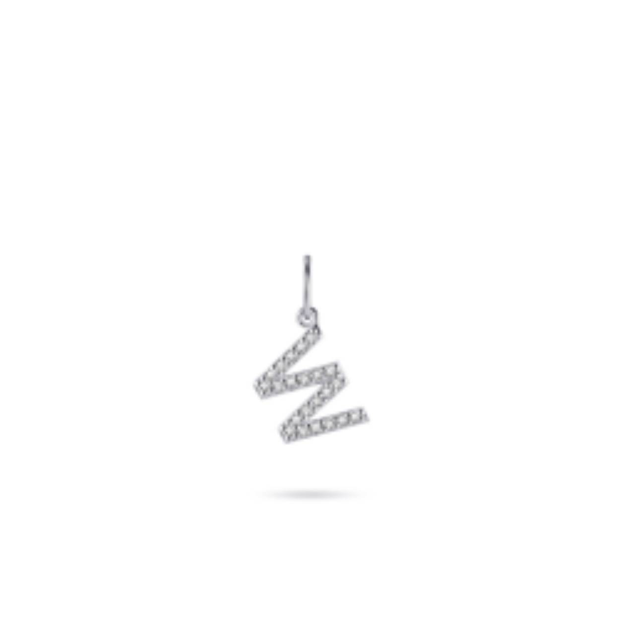 Letter W zilver