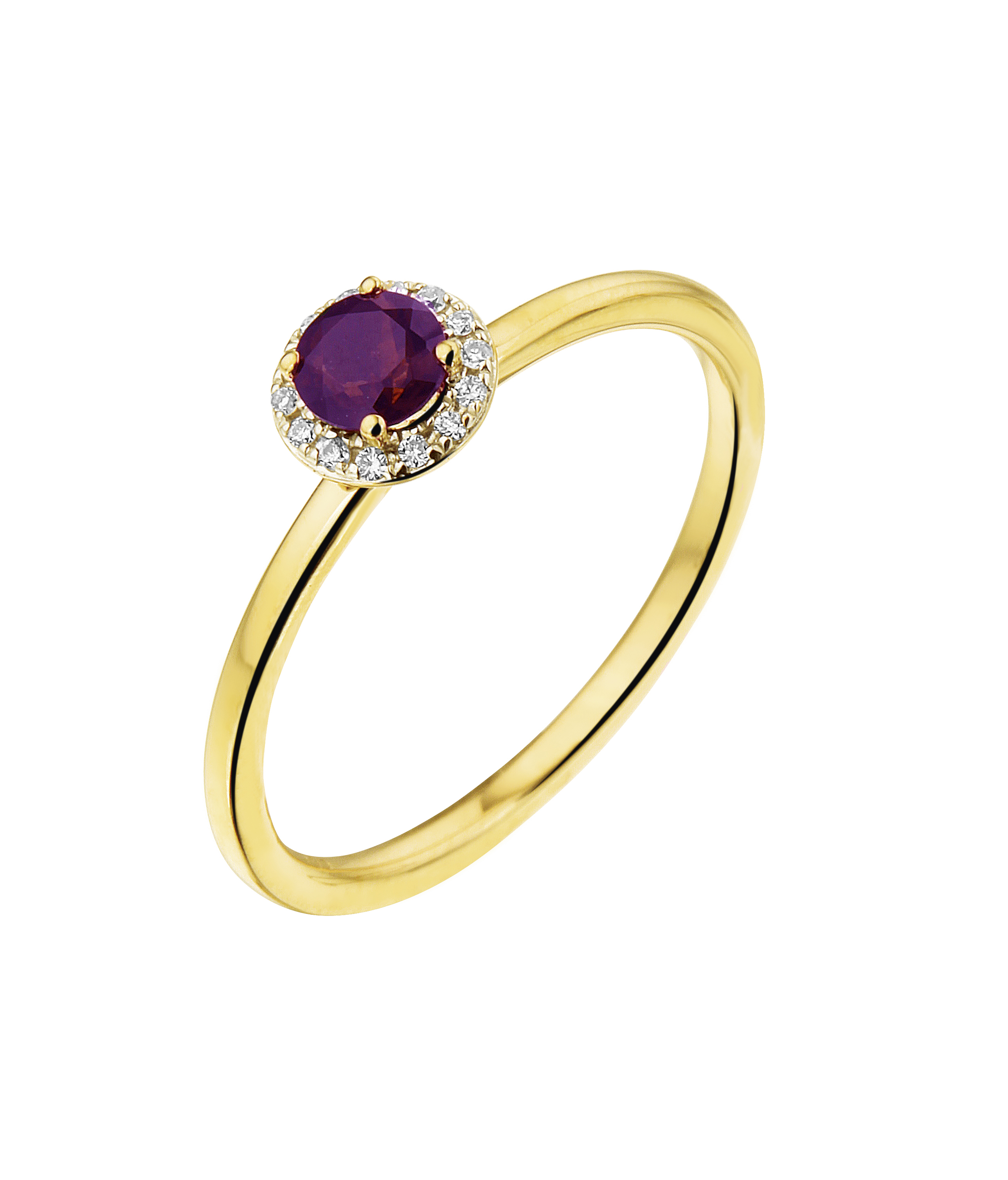 Geelgouden ring met amethist en briljant

14-0.05ct briljant
1-0.26ct amethist