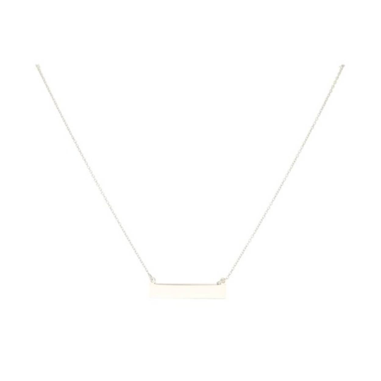 Collier Graveerplaatje
Zilver - Rd - 6x30mm - 45cm