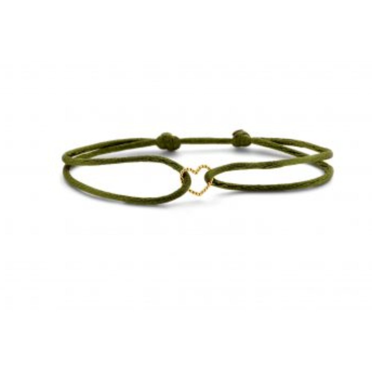  De Vintage Bracelet Heart heeft een tijdloos design en kan je perfect combineren met onze andere sieraden. Het hart is van 14 karaat goud en de kleur van het koord is naar keuze leverbaar.