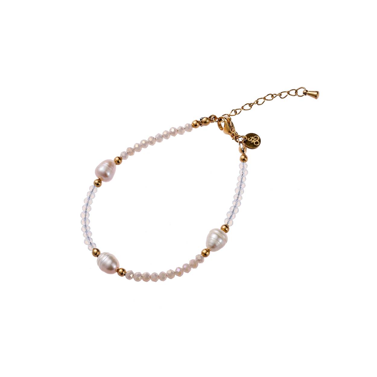 Pearls & Beads Bracelet - 14K + White
B4440-1