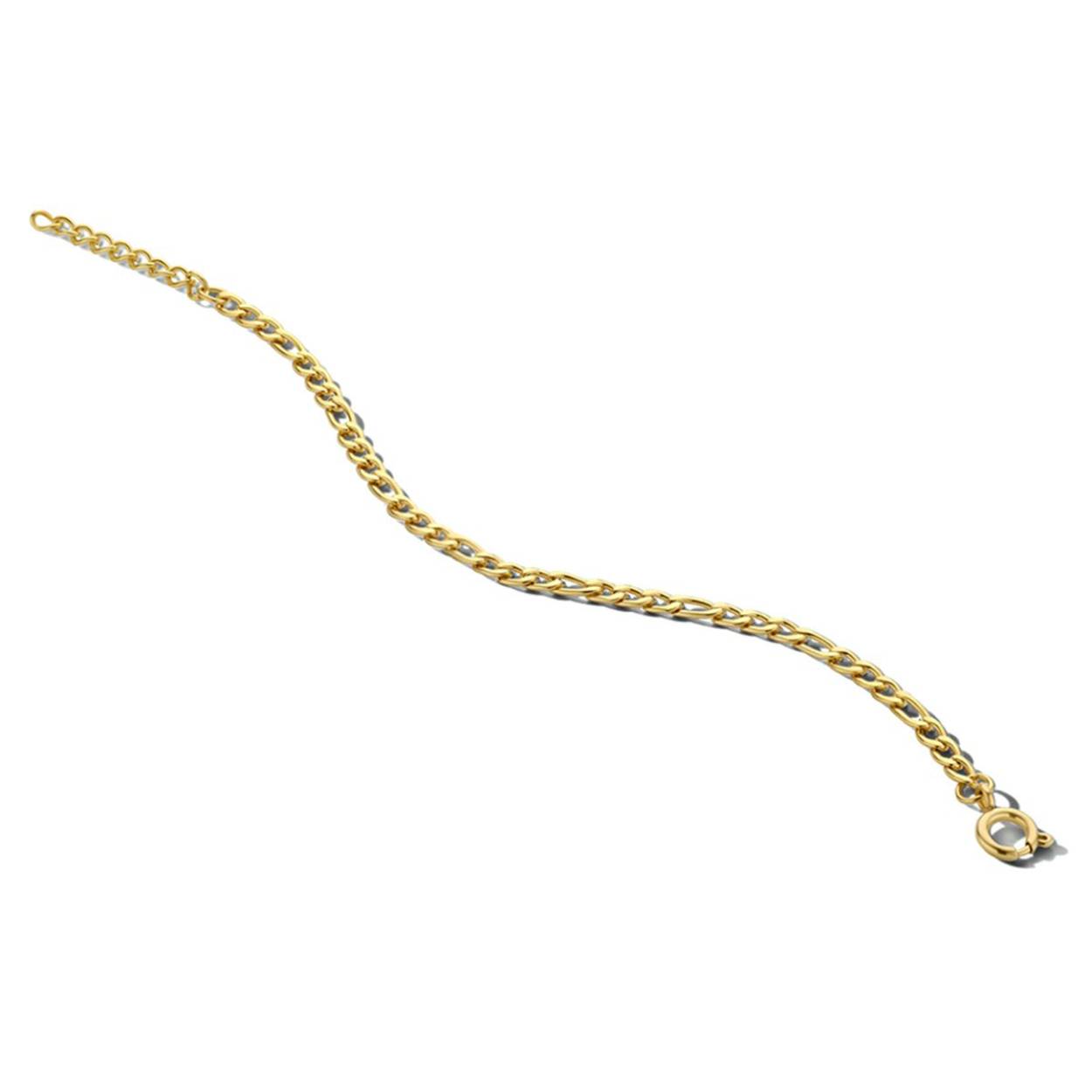 Edelstaal armband figaro 3.5mm geel verguld 