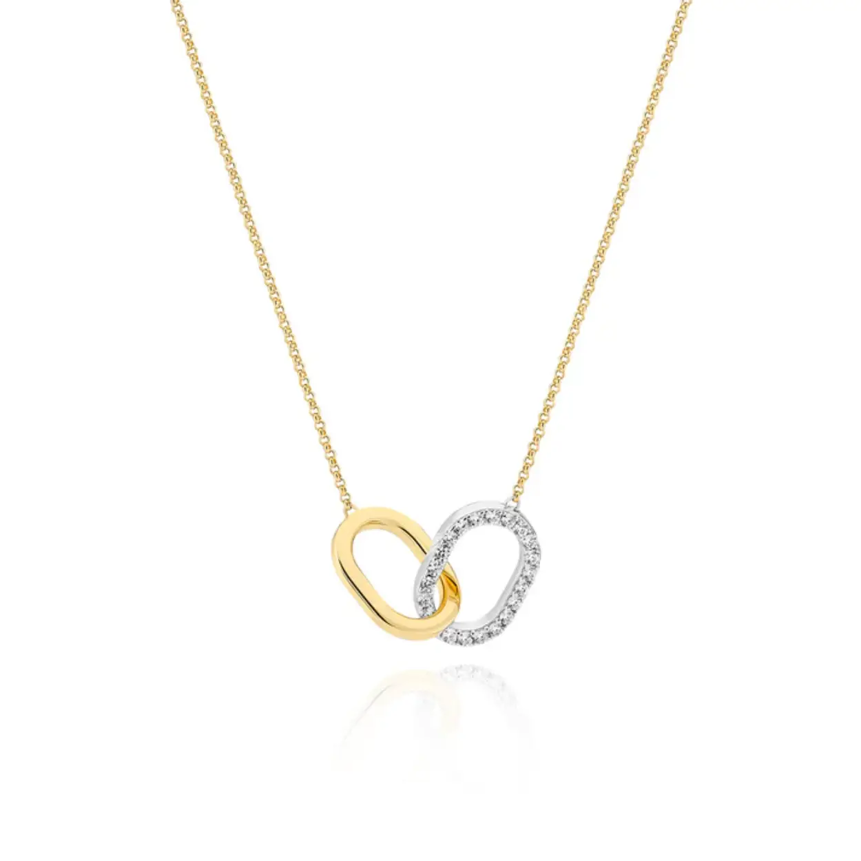 Sif Jakobs collier Capizzi Due Piccolo SJ-N42229-CZ-YG
zilver 18 krt goldplated met zirkonia's