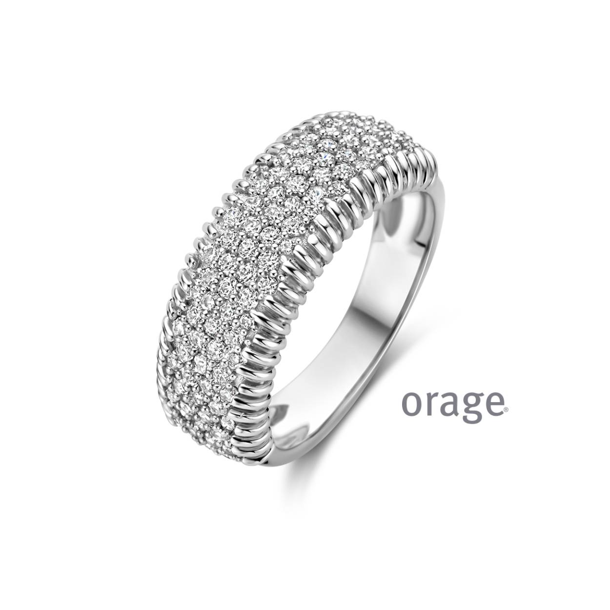 Orage ring in zilver met zirconia