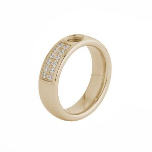 Melano vivid vicky cz ring - goudkleurig - dames - maat 56