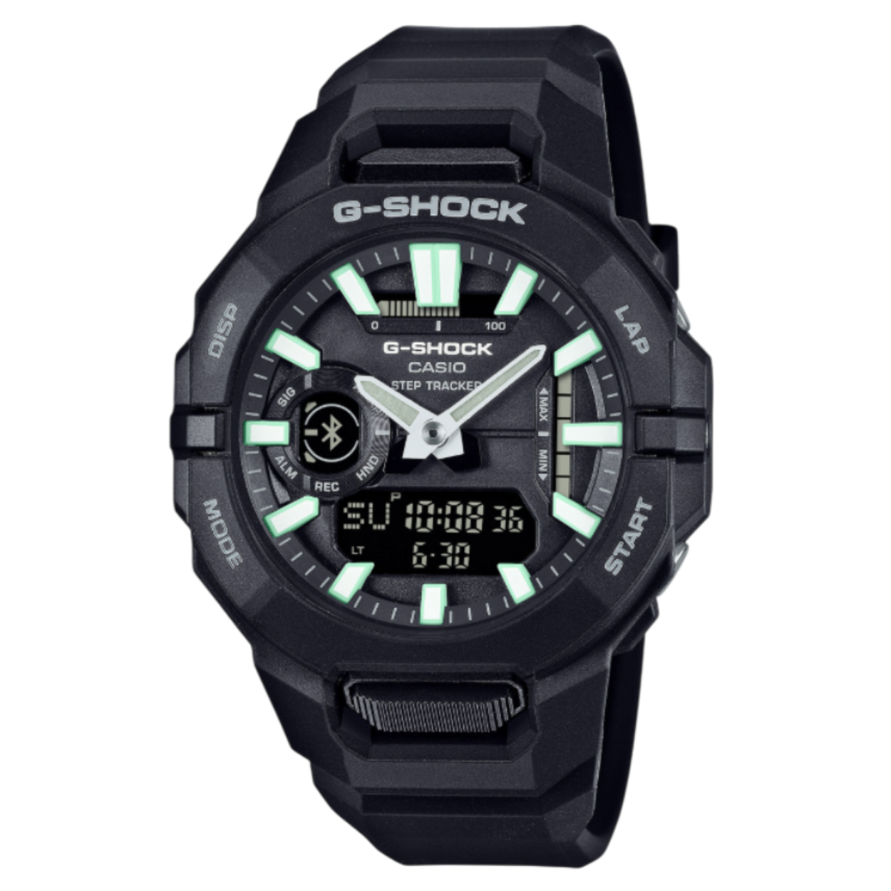 Casio G-Shock horloge met wijzers en een digitale tijd aanduiding, stopwatch, timer, alarm, wereldtijden, verlichting