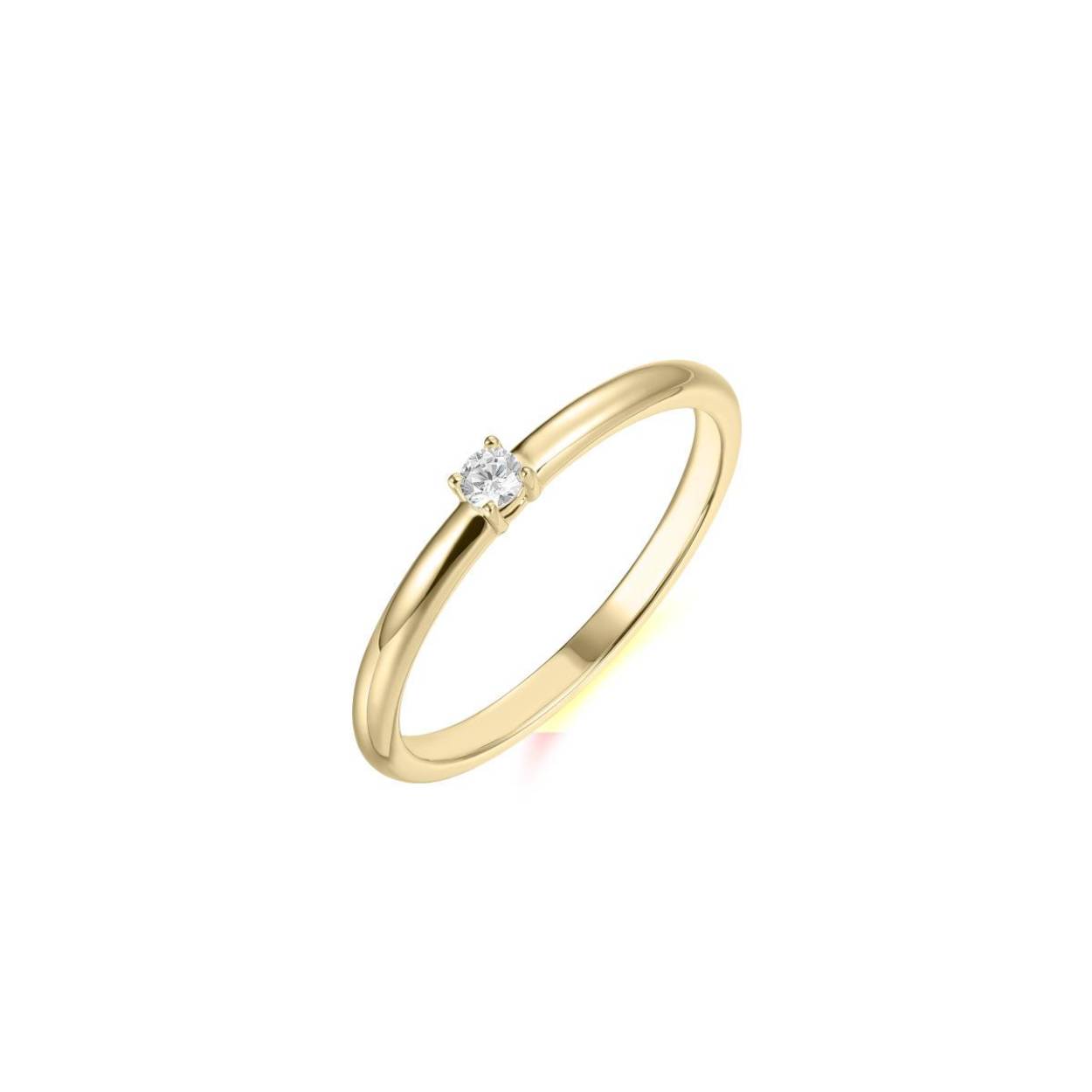Gouden dames ring met briljanten