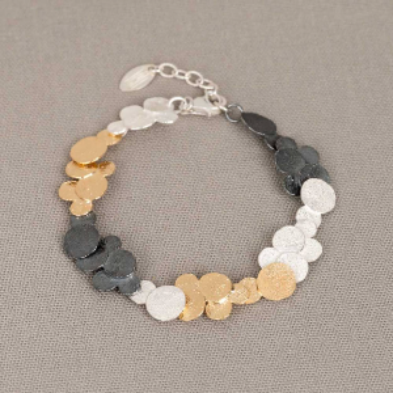 Armband wolken , zilver, oxy, zilver verguld