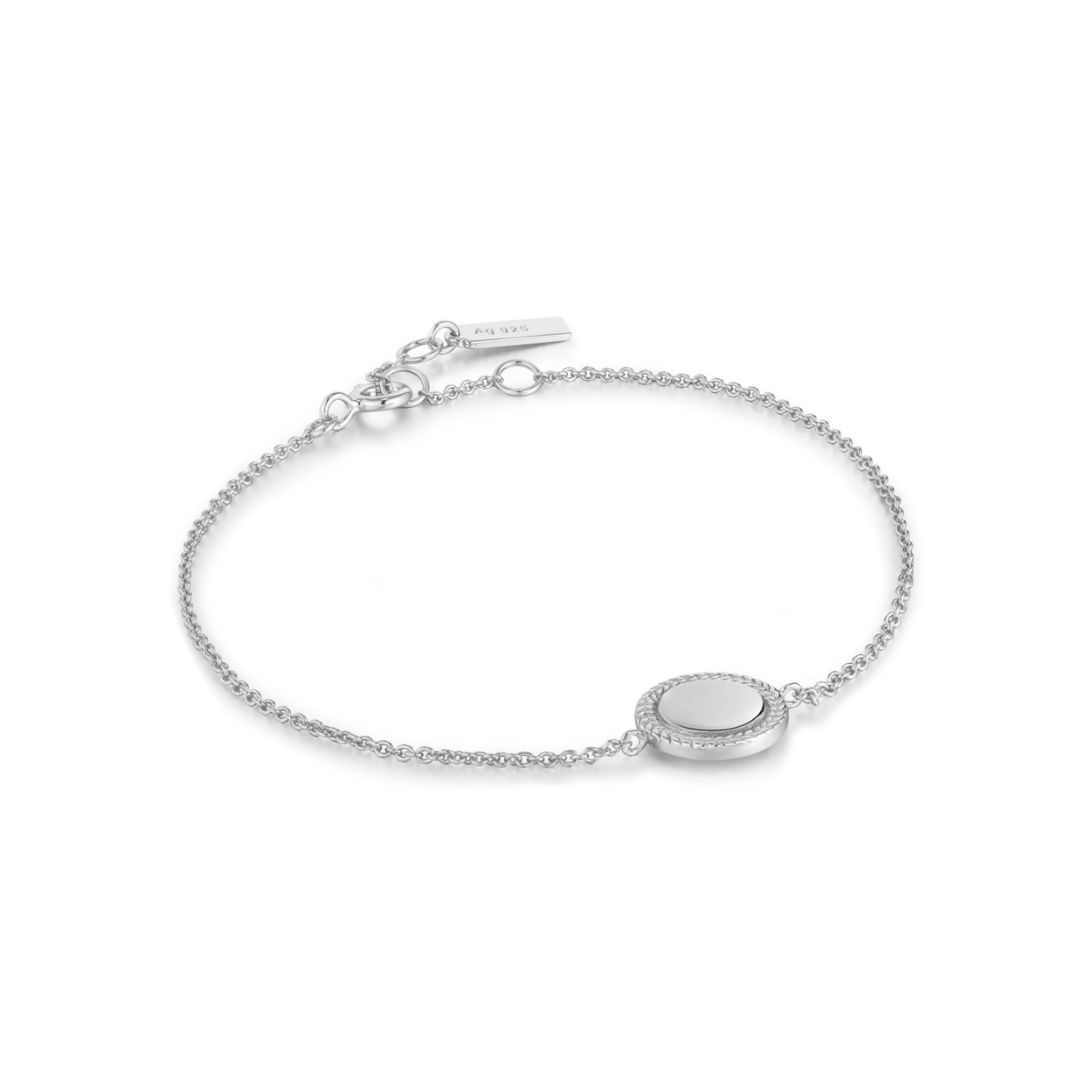 Zilveren damesarmband van het merk Ania Haie met zilveren hangertje.