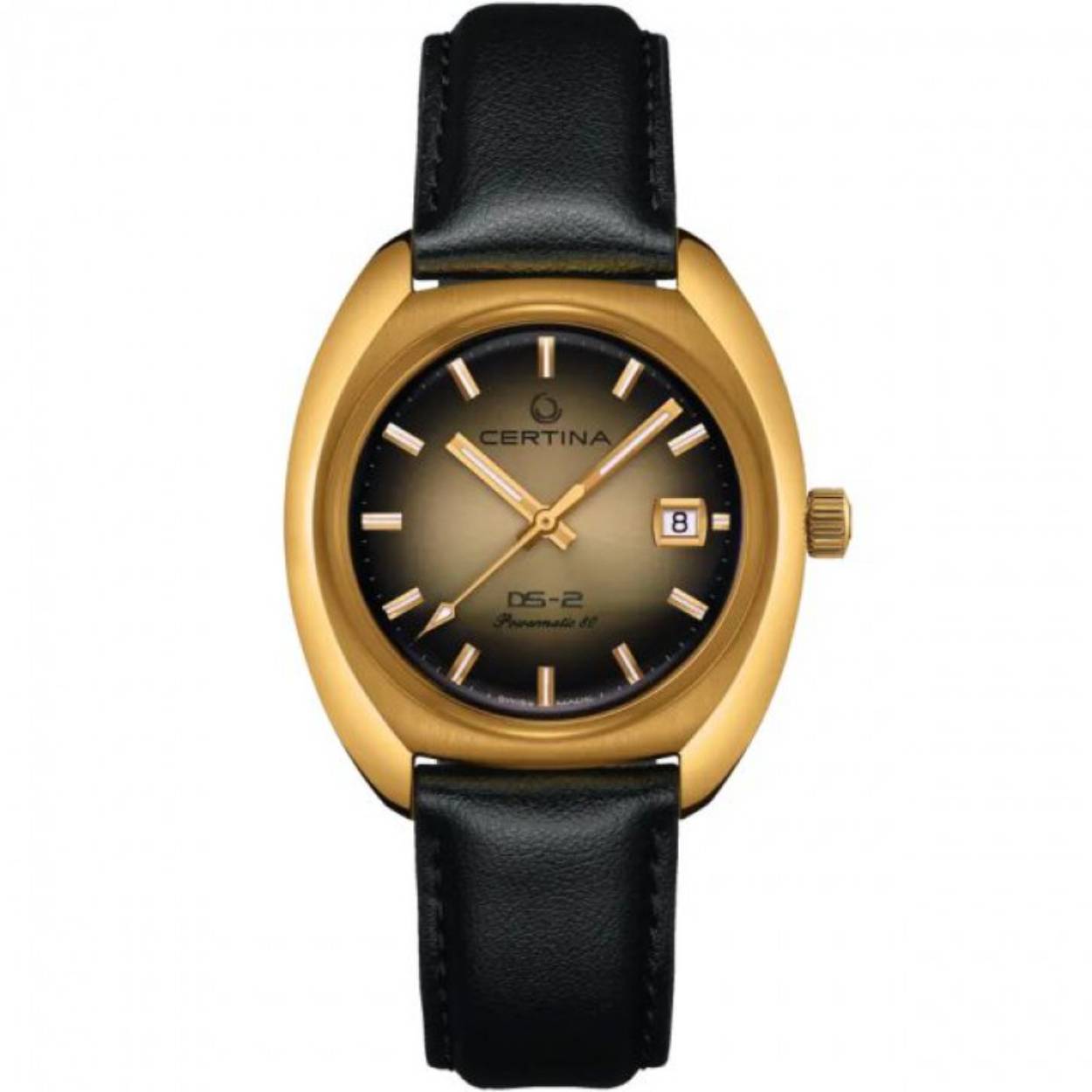 Dit Certina DS 2 Herenhorlogesis bekend onder Certina-referentienummer C0244073736100 en daarnaast onder het EAN: 7612307150185. Het horloge heeft een mechanisch uurwerk met automatische opwindfunctie dat geplaatst is in een edelstalen met PVD gekleurde kast.