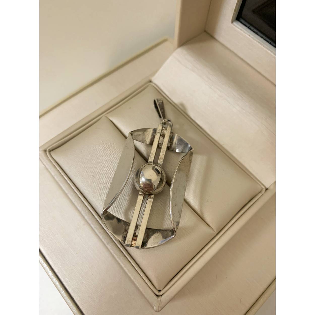 VINTAGE zilveren hanger - abstract