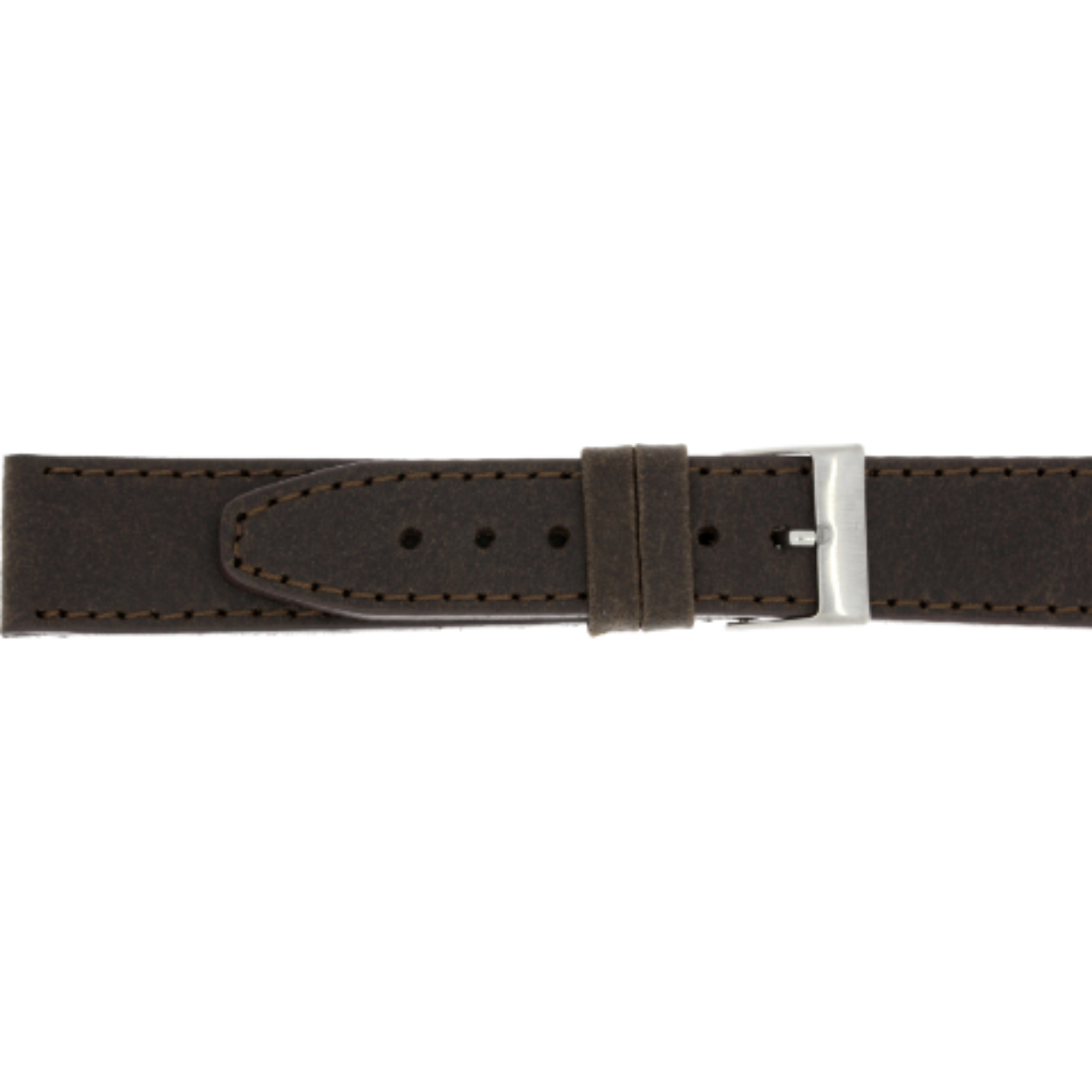 Horlogeband leder 589 Vintage Donker Bruin 22mm