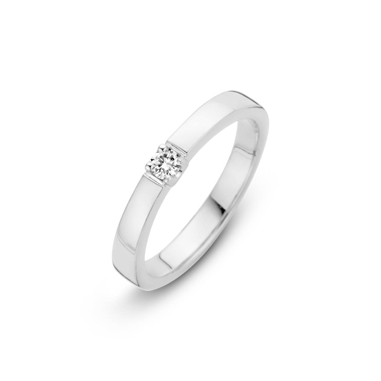 1 prachtige briljant in de MEMOIRE ring, draagbaar elegant en schitterend, door de lage zetting bijna onverwoestbaar, heel mooi alleen te dragen of in combinatie met aanschuifringen. Je kunt je memoire ring completeren door er een set van te maken met hanger, half-creool, creool en zelfs een armband.
Ook kunnen er stenen worden bijgezet.

Leverbaar in geel- en witgoud