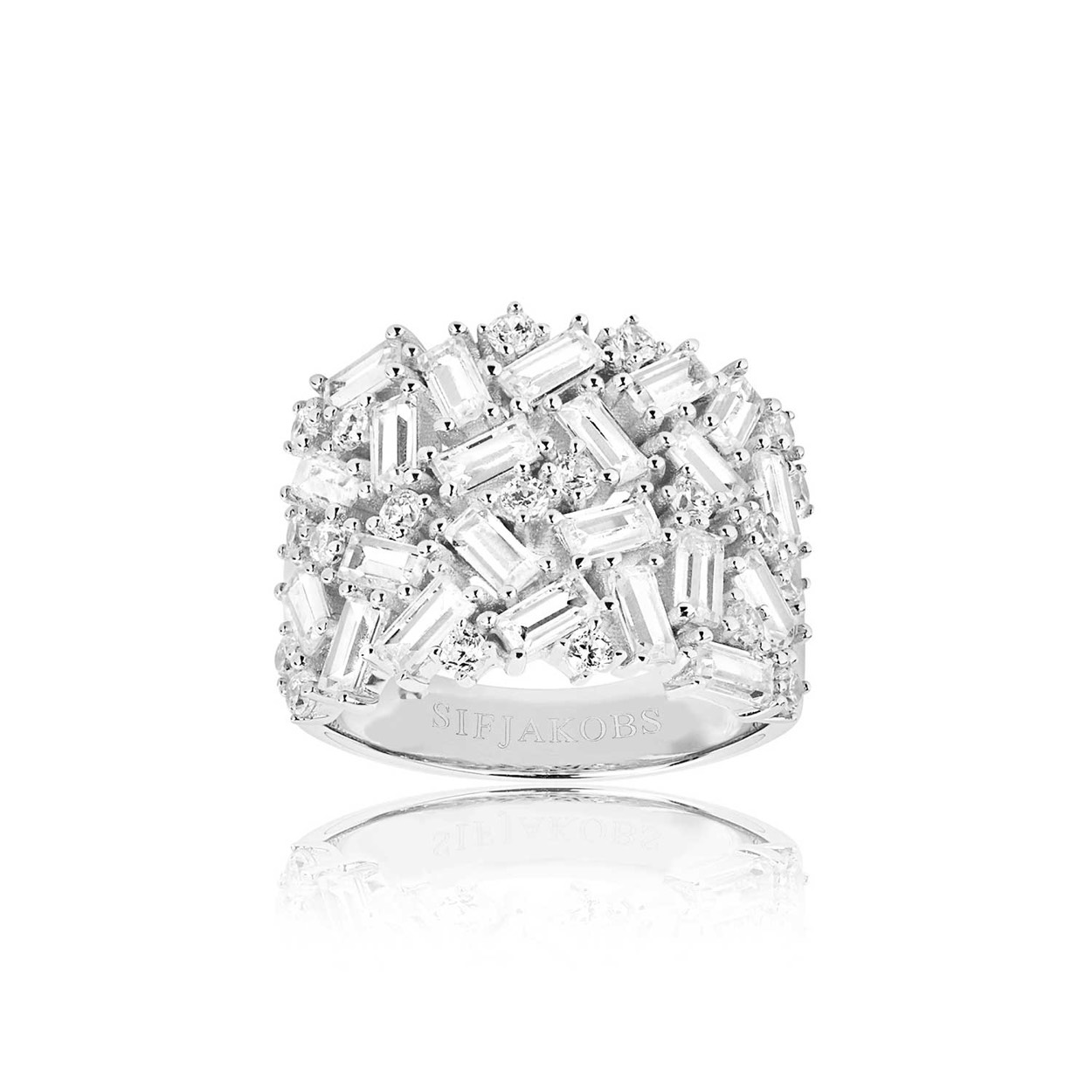 RING ANTELLA GRANDE WITH WHITE ZIRCONIA