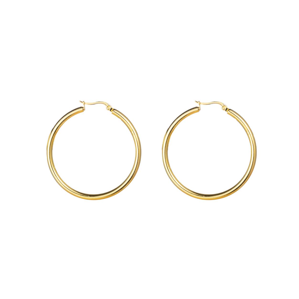 Deze prachtige oorbellen zijn gemaakt van roestvrij staal met een 14K-plating. Ze hebben een lengte van 40 mm en een breedte van 3 mm, waardoor ze een subtiele toevoeging zijn aan elke outfit. De beste manier om ze te dragen is door ze te combineren met een chique avondjurk of een casual dagelijkse look voor een beetje extra glamour. Voeg deze oorbellen toe aan je collectie voor een tijdloze stijl.