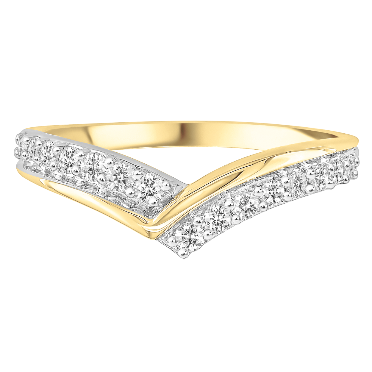 Ring geel goud 18kt met diamanten