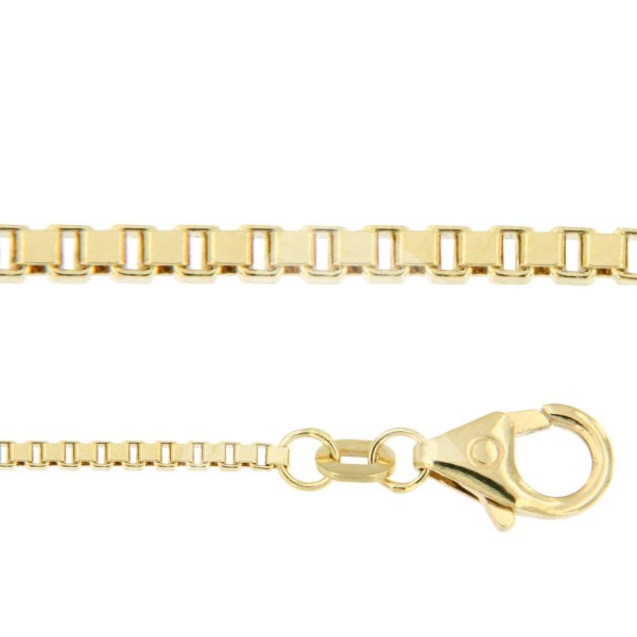 14 karaat geelgouden venetiaans collier met karabijnhaak