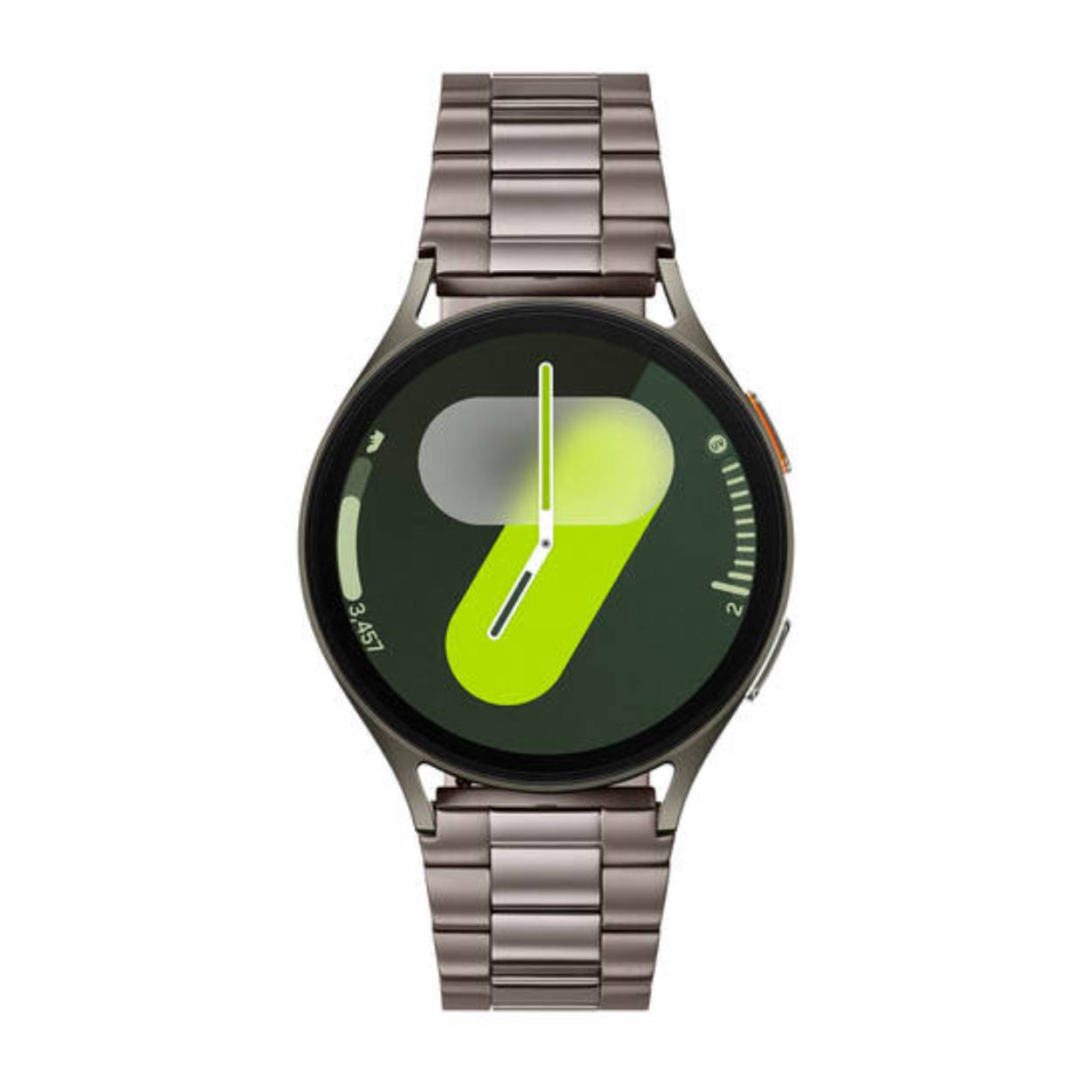 De Samsung Galaxy Watch 7 44mm in de kleur Khaki/Khaki is een stijlvolle en geavanceerde smartwatch die perfect is voor mensen die graag met de tijd meegaan. Met een digitaal uurwerk en een quartz uurwerkmechanisme bent u verzekerd van nauwkeurige tijdweergave. De diameter van de behuizing is 44 mm en de hoogte is 10 mm, waardoor het horloge comfortabel om de pols zit.

De behuizing van de Samsung Galaxy Watch 7 is rond van vorm en heeft een elegante antraciet kleur. Het materiaal van de behuizing is aluminium, wat zorgt voor duurzaamheid en stijl. De wijzerplaat van het horloge is zwart van kleur en het glas is gemaakt van mineraal, wat zorgt voor krasbestendigheid en helderheid.

De band van de Samsung Galaxy Watch 7 is in dezelfde antraciet kleur als de behuizing en is gemaakt van roestvrij staal. Dit materiaal is sterk en comfortabel om te dragen. Het horloge heeft ook een handige datumweergave, zodat u altijd op de hoogte bent van de datum.

De Samsung Galaxy Watch 7 is waterdicht volgens de IP 68 norm, wat betekent dat u het horloge veilig kunt dragen tijdens het zwemmen of douchen. De sluiting van de band is een druksluiting, waardoor u het horloge gemakkelijk om en af kunt doen.

Als officieel Samsung verkooppunt kunnen wij u verzekeren van de kwaliteit en betrouwbaarheid van de Samsung Galaxy Watch 7 44mm. Met zijn moderne design en geavanceerde functies is dit horloge een must-have voor iedereen die op zoek is naar een smartwatch van topkwaliteit.