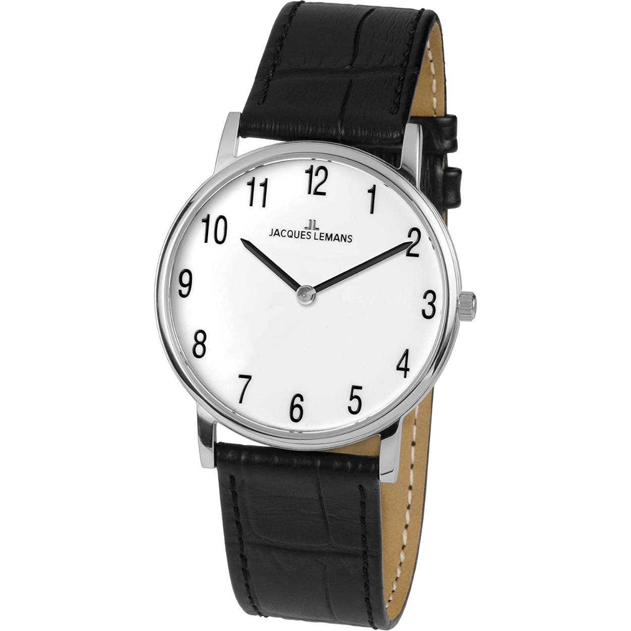 Dit dameshorloge is van het merk JACQUES LEMANS. Het is een horloge met een band gemaakt van lederen. De diameter van de kast is 29mm.