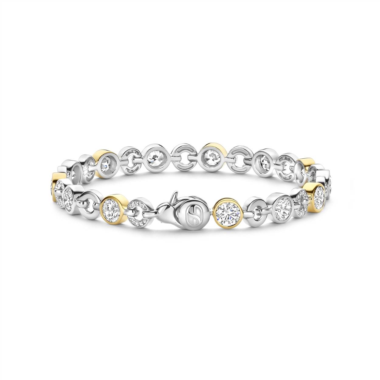 Materiaal: Zilver verguld
Steensoort: Zirkonia
Categorie: Schakelarmbanden
Kleur: Zirkonia met geel verguld
Stijl: Iconic