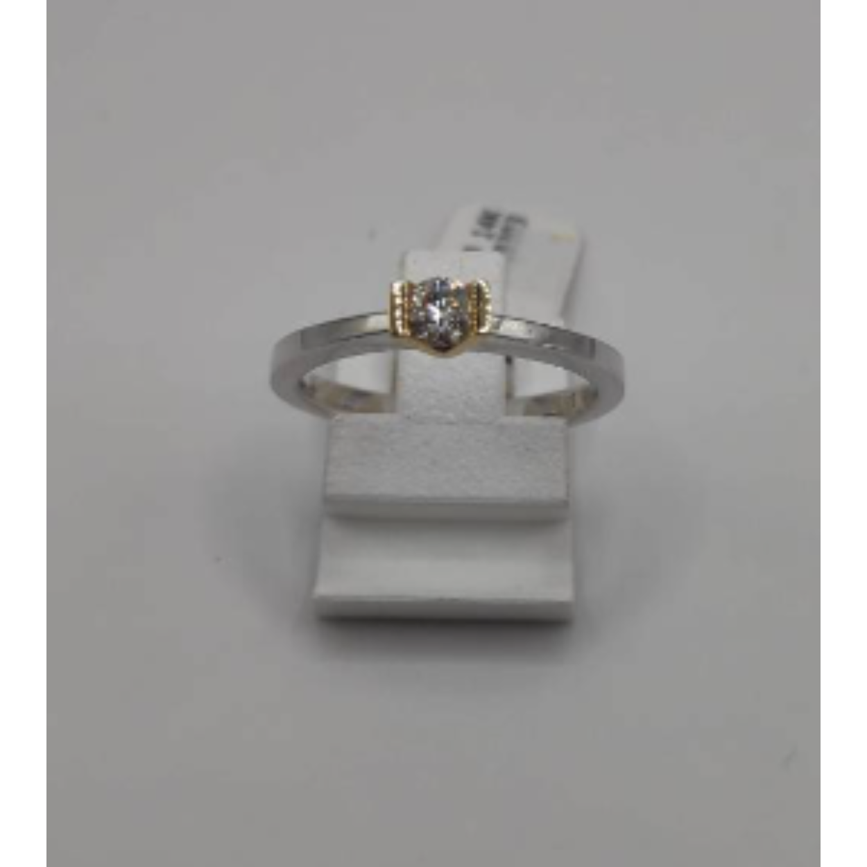 Wit/geel bicolor gouden ring met diamant