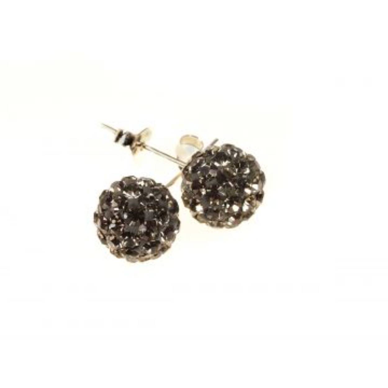 Earrings Crystal Ball Silver Mystery