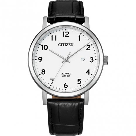 Citizen herenhorloge met leren band