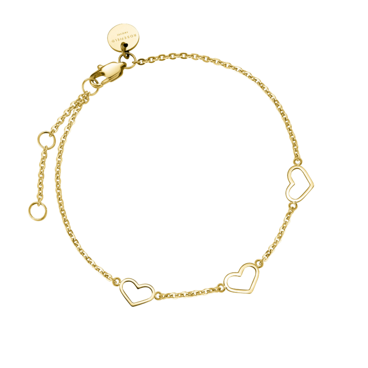 Rosefield JBTHG-J537 Triple Heart Bracelet Gold