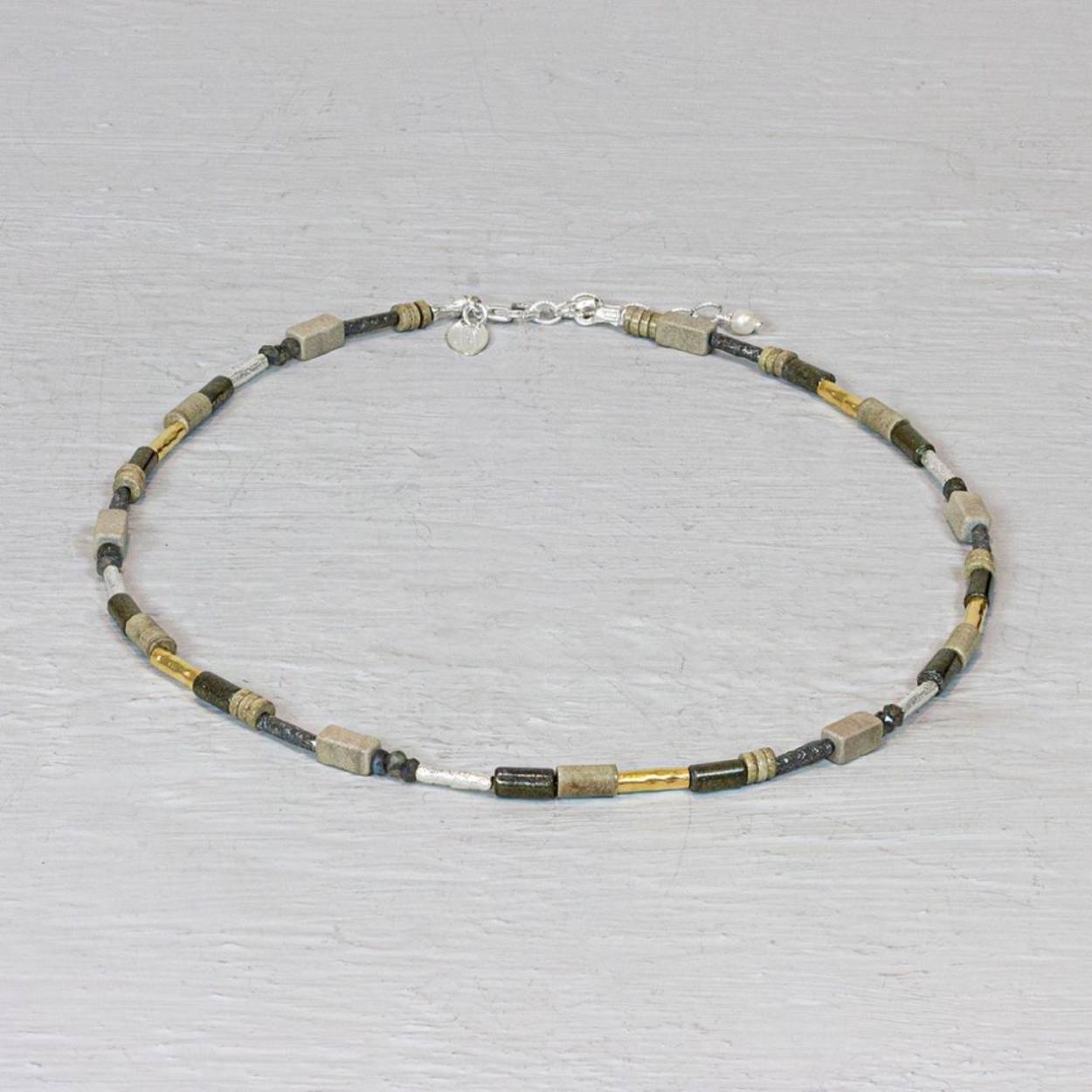 Jeh Jewels Collier buisjes en edelstenen 20884 44cm