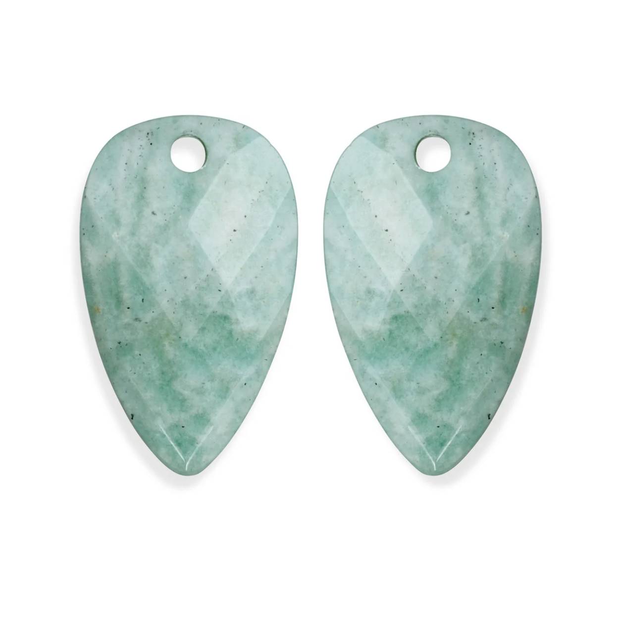  Earstones Blossom Rich Green Amazonite