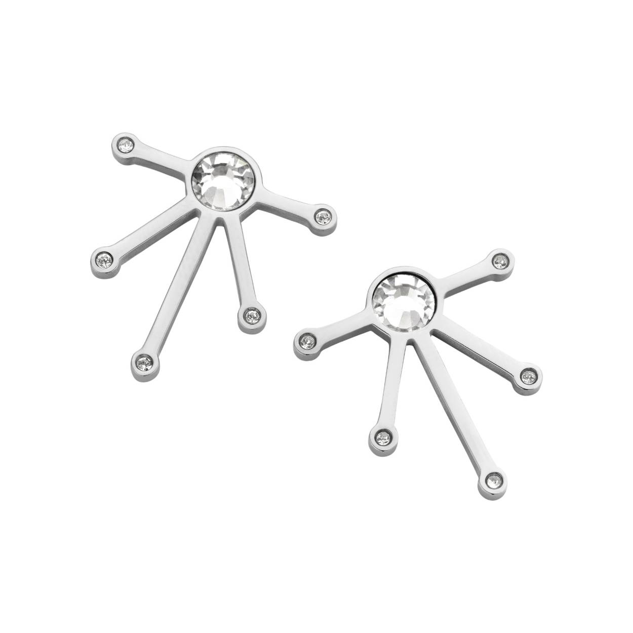 Melano friends stars large oorbel - zilverkleurig - dames