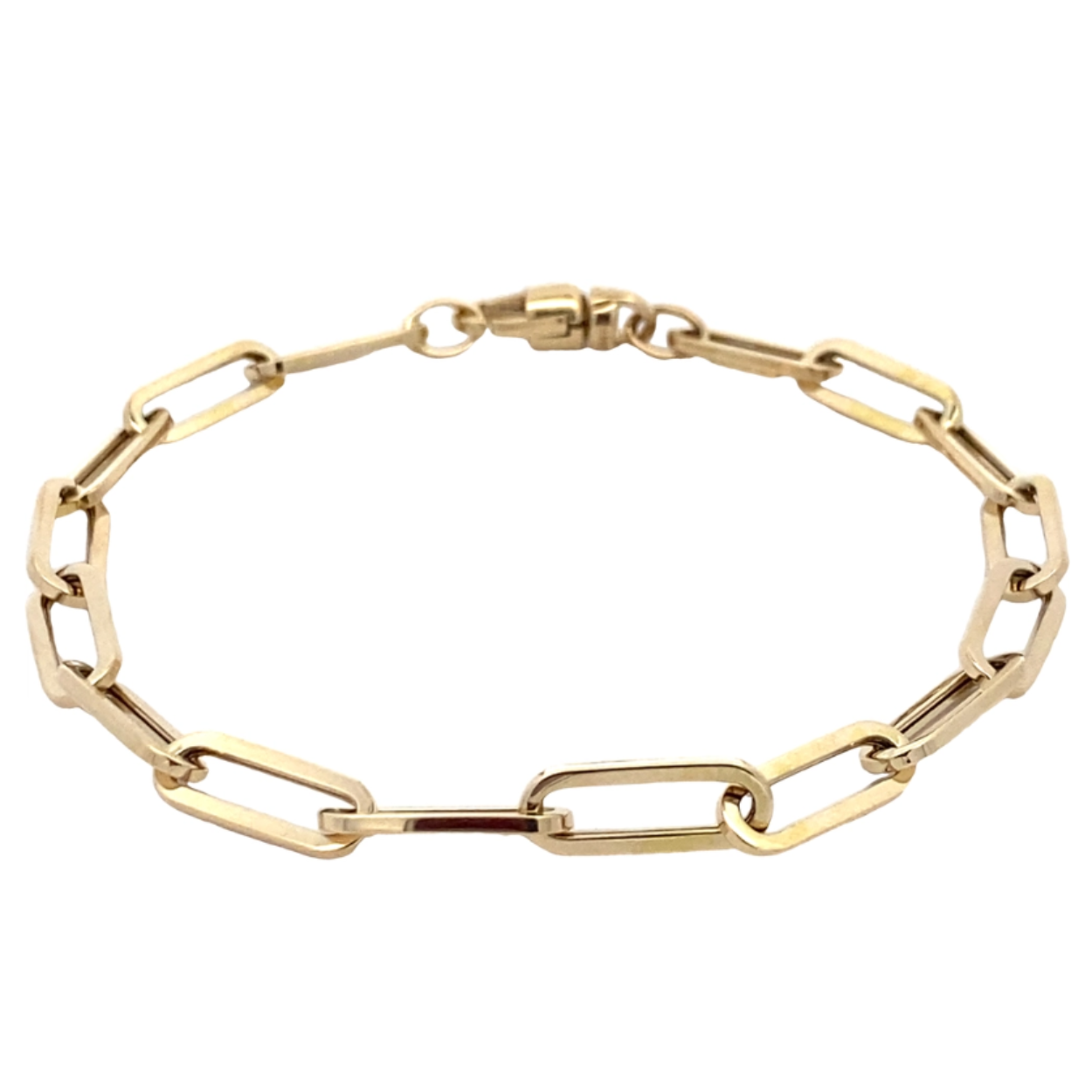 Prachtige 14krt gouden armband met de bekende paperclip schakel van het merk Monzario. De lengte van de armband is 19cm.

Referentienummer: 1273AGEEL

Tevens bijpassend collier en oorsieraden leverbaar.