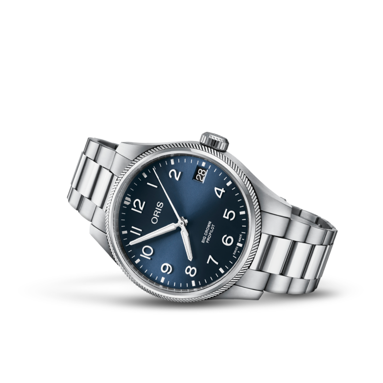 De Oris Big Crown ProPilot Big Date is het resultaat van uitgebreid onderzoek in samenwerking met professionele piloten en onze productontwerpers, waarbij het oorspronkelijke Oris Big Crown-DNA wordt geëerd en omgevormd tot een nieuwe generatie.