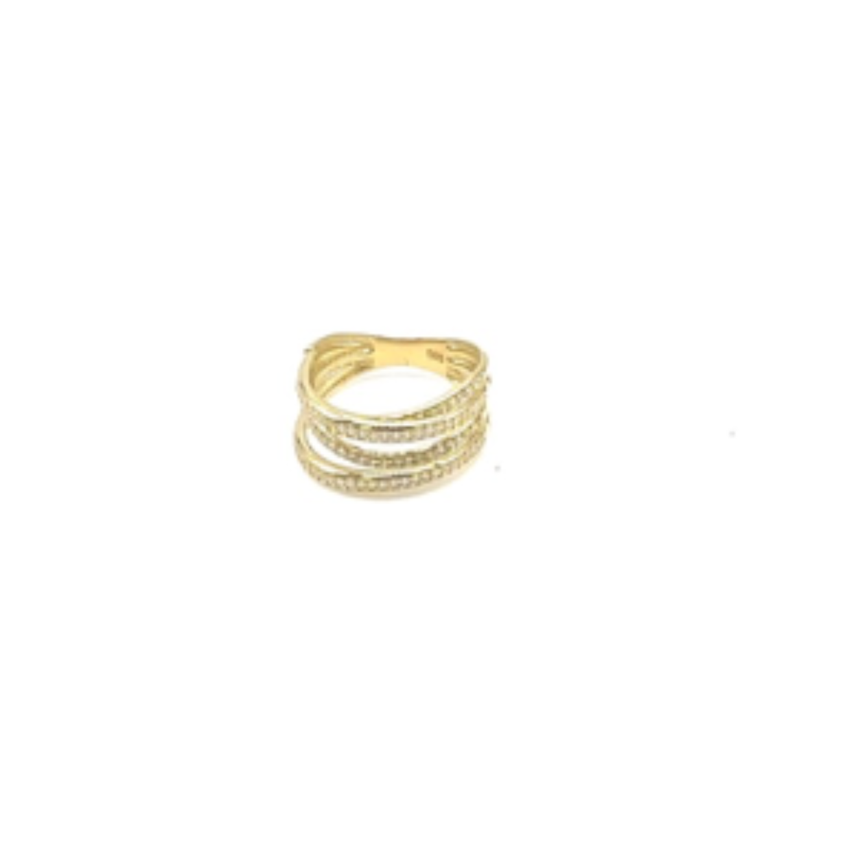 14k gouden ring met zirkonia stenen. rijk collectie. 