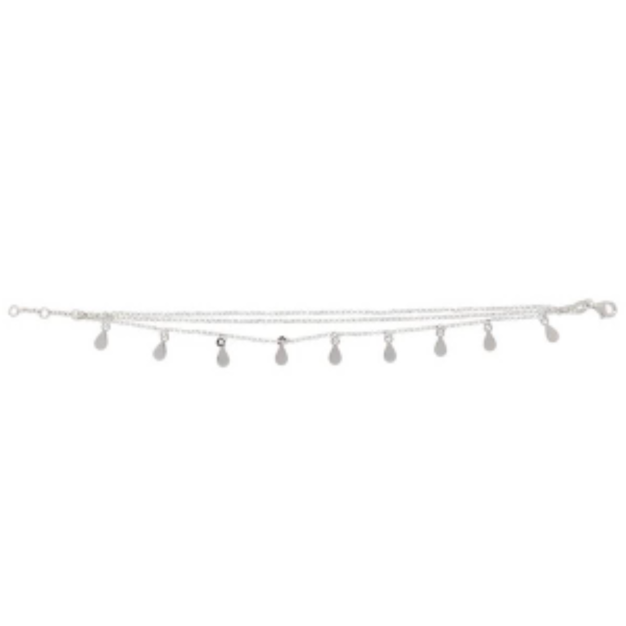 Zilveren Armband Druppels 17-19cm