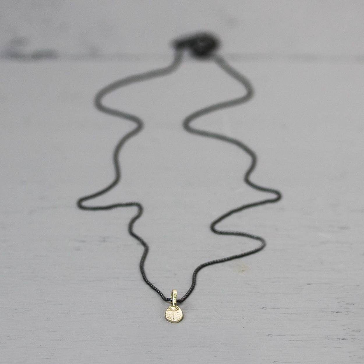 Collier zilver oxy met verg hanger 60 cm